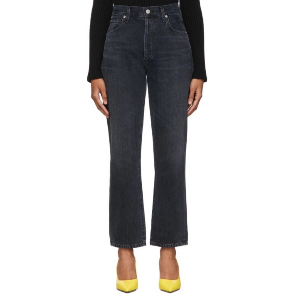 Citizens of Humanity Black McKenzie Curved Straight Jeans